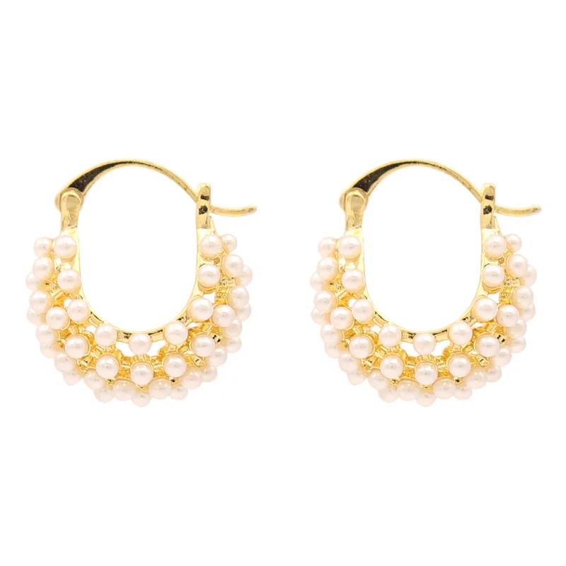 Seed Bead Basket Hoop Earrings Seed Bead Basket Hoop Earrings