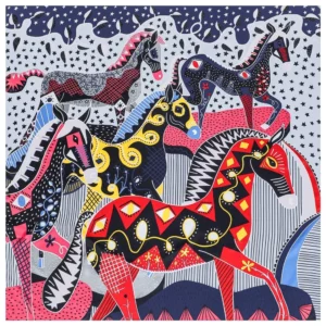 horse pattern 130cm scarf – elegant spring travel shawl
