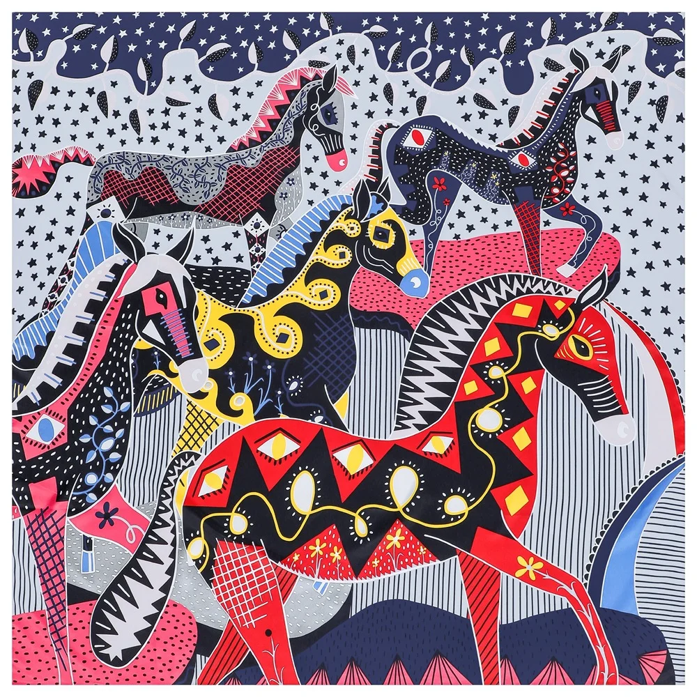 horse pattern 130cm scarf – elegant spring travel shawl horse pattern 130cm scarf – elegant spring travel shawl