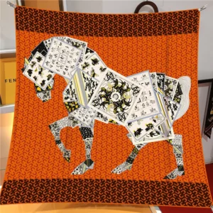 french horse card 90cm autumn travel scarf versatile shawl