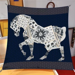 french horse card 90cm autumn travel scarf versatile shawl