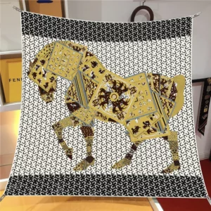 french horse card 90cm autumn travel scarf versatile shawl